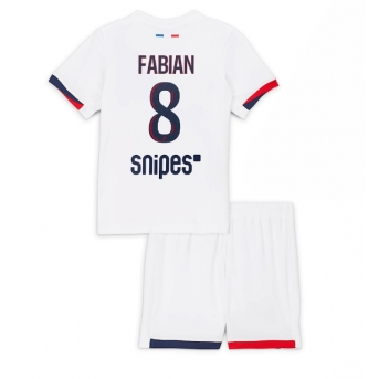 Billige Fotballdrakt Paris Saint-Germain Fabian Ruiz #8 Replika Bortedraktsett Barn 2025-26 Kortermet (med bukser)